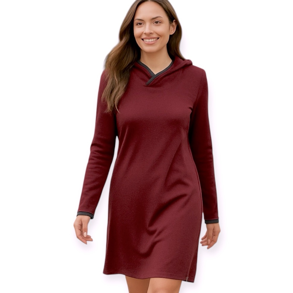 The North Face Empower Hooded Dress Burgundy Size Large